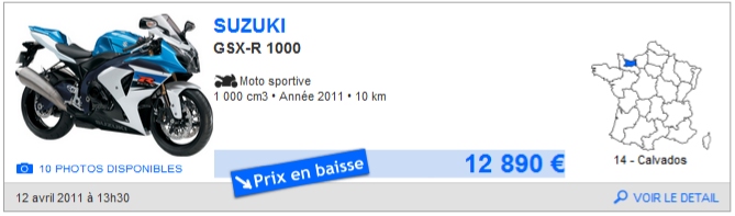 prix en baisse