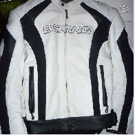 Equipements route, Veste et blouson occasion : blouson moto bering cuir trust noir blanc taille m